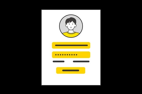 設計者個人を表すアカウントのイラスト